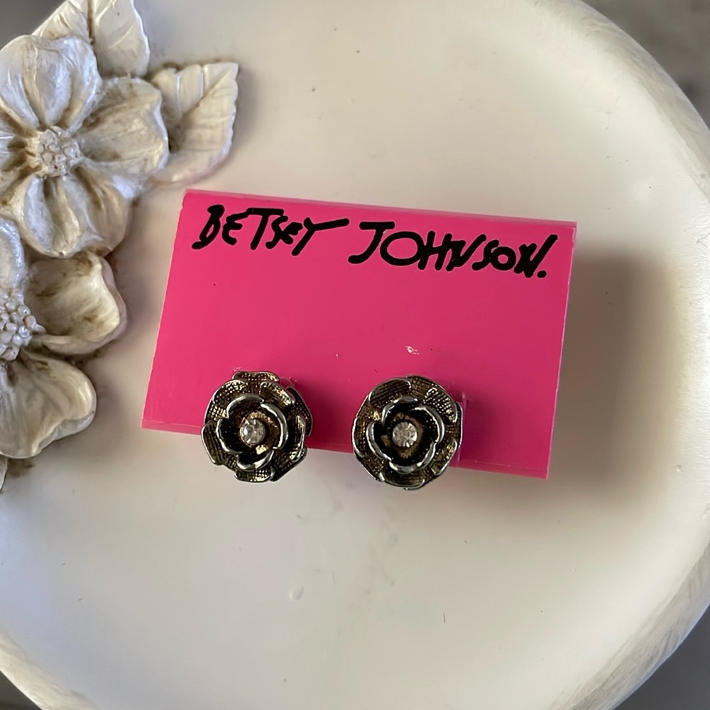 Betsey Johnson Rose Studs